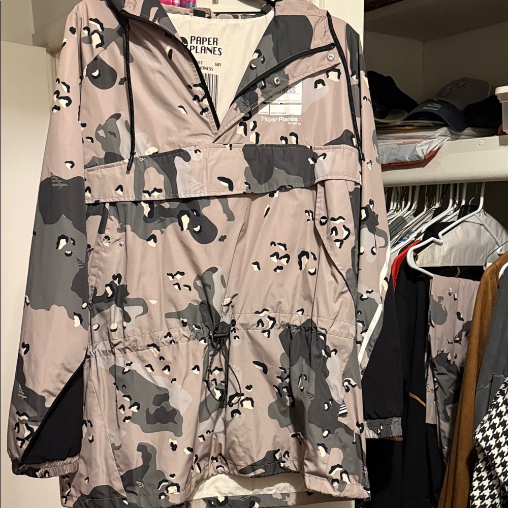 Paper Planes Men's Camouflage Windbreaker